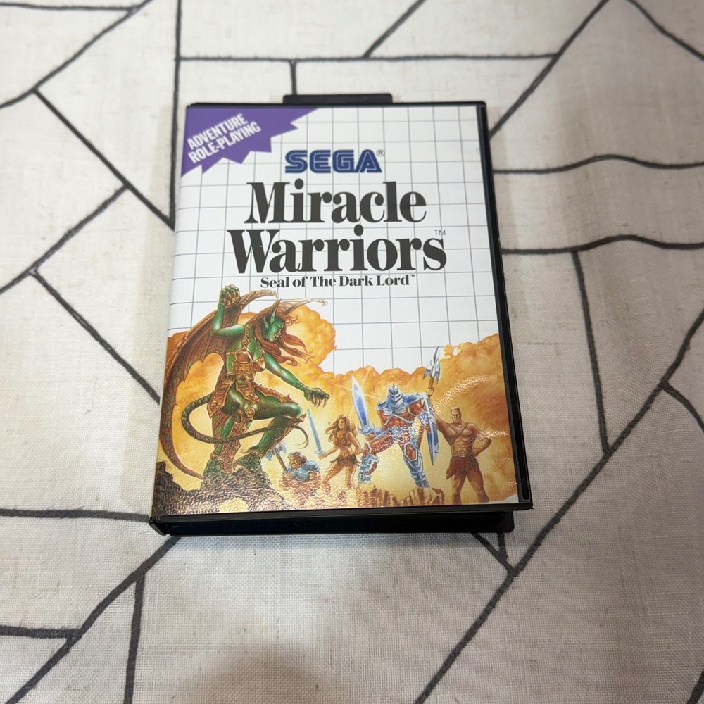 Sega Miracle Warriors Master System Game Black RPG Complete with Map